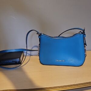 Michael Kors Blue Crossbody Bag with Adjustable Strap